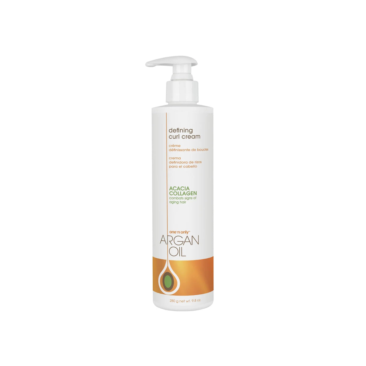 One 'N Only crema definidora rizos con aceite de argán en envase para rizos definidos.