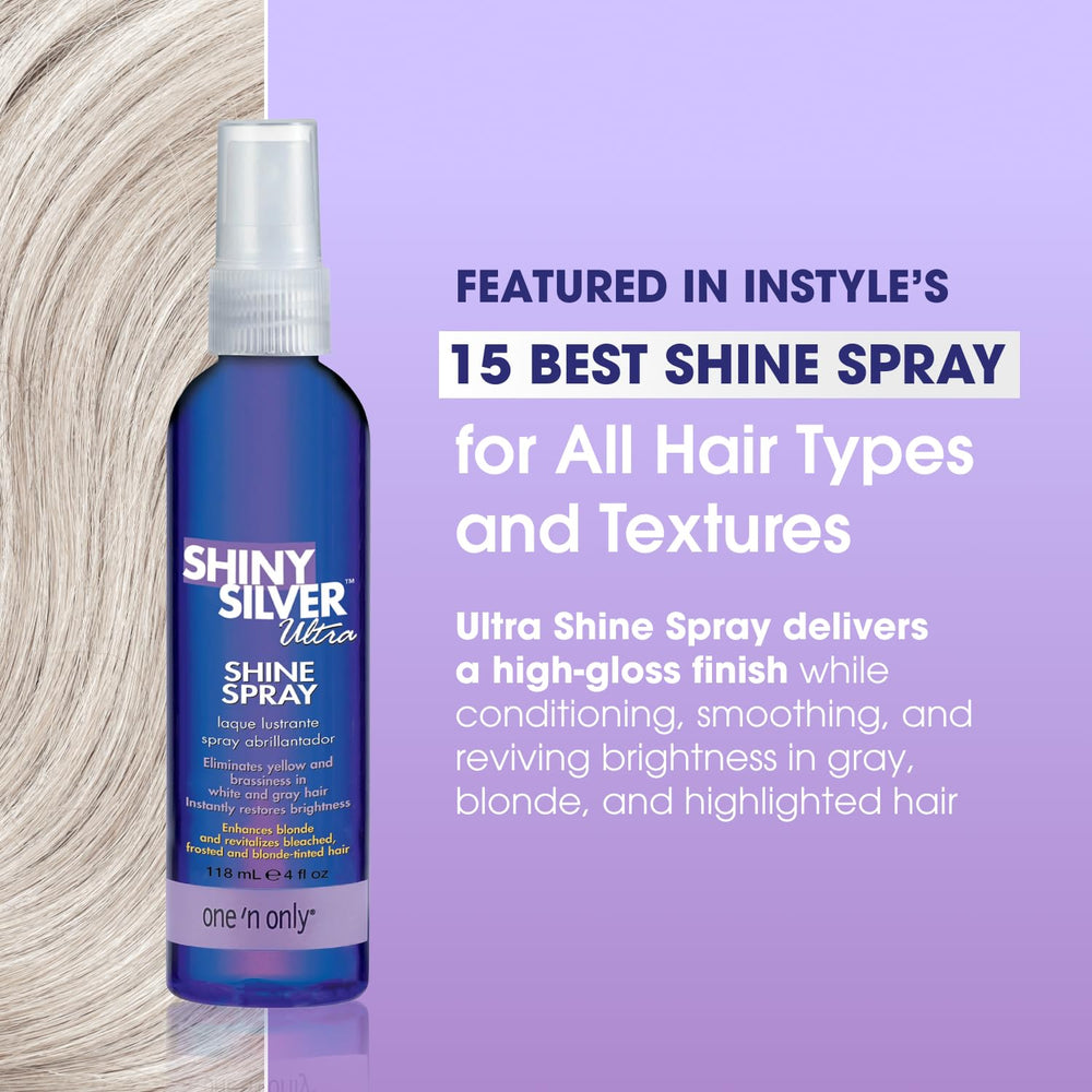 Spray de brillo plateado para cabello rubio de One 'N Only.