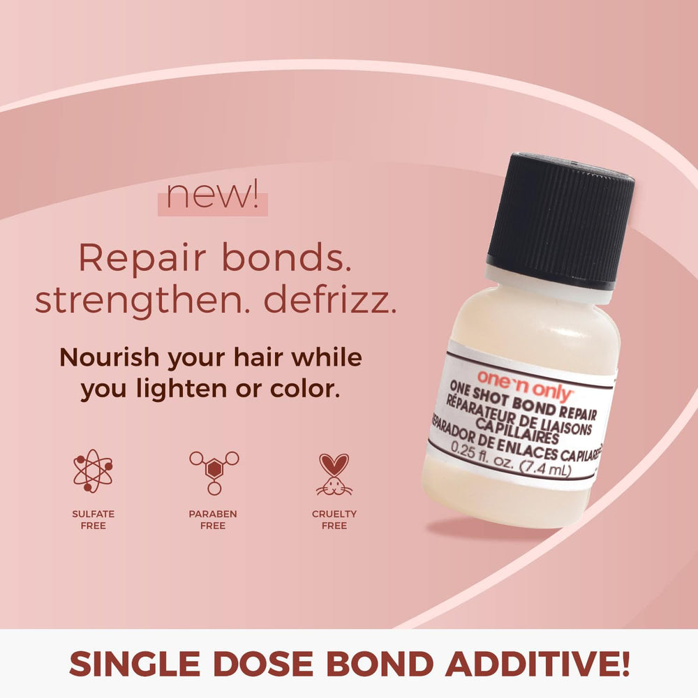 One Shot Bond Repair se añade a la mezcla de coloración para protección