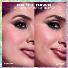 One Size On ’Til Dawn: nebulosa iridiscente para fijar el maquillaje con brillo.