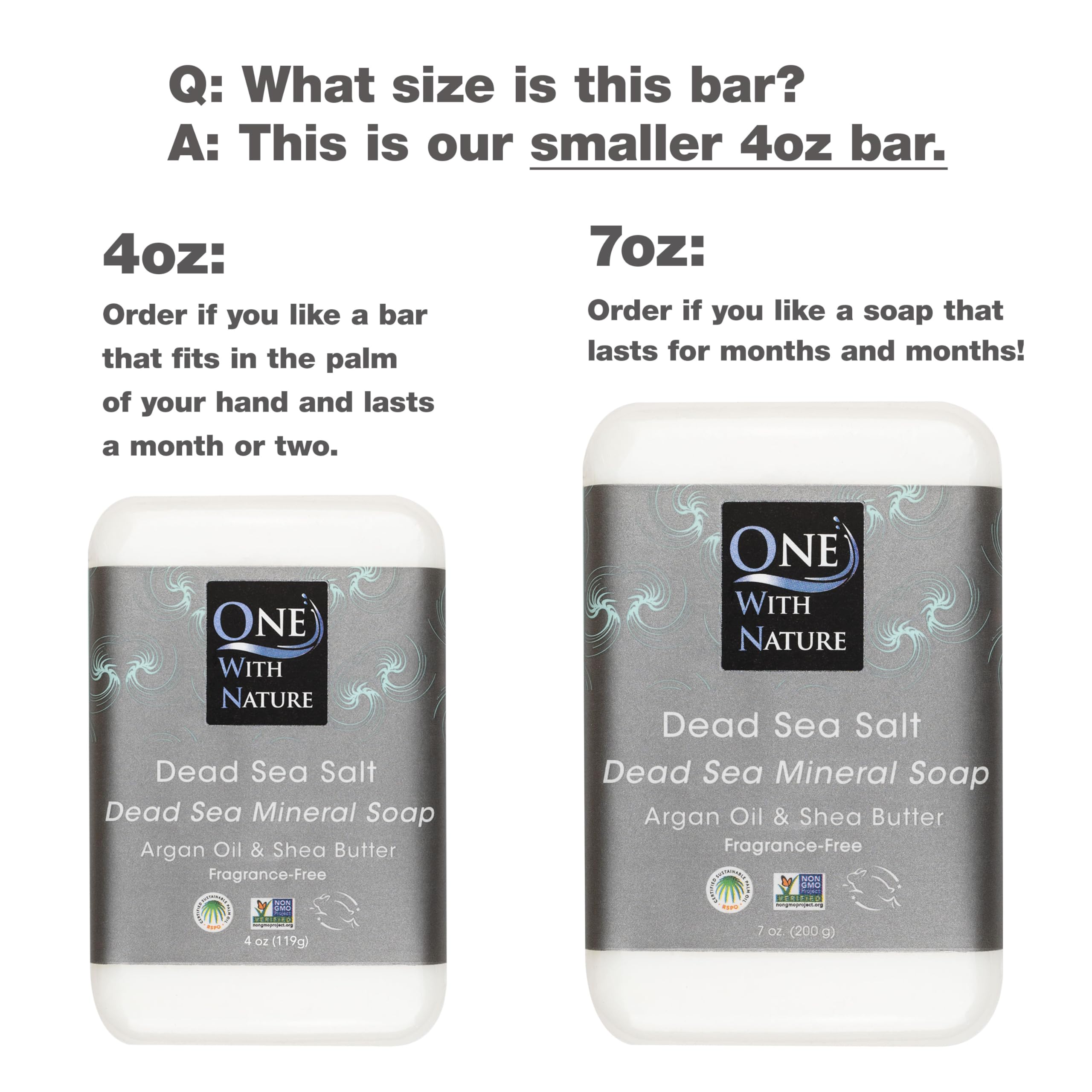 One With Nature Jabon sin fragancia textura suave para piel sensible.