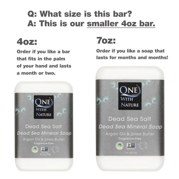 One With Nature Jabon sin fragancia textura suave para piel sensible.