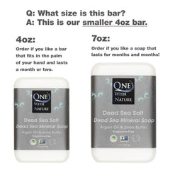 One With Nature Jabon sin fragancia textura suave para piel sensible.