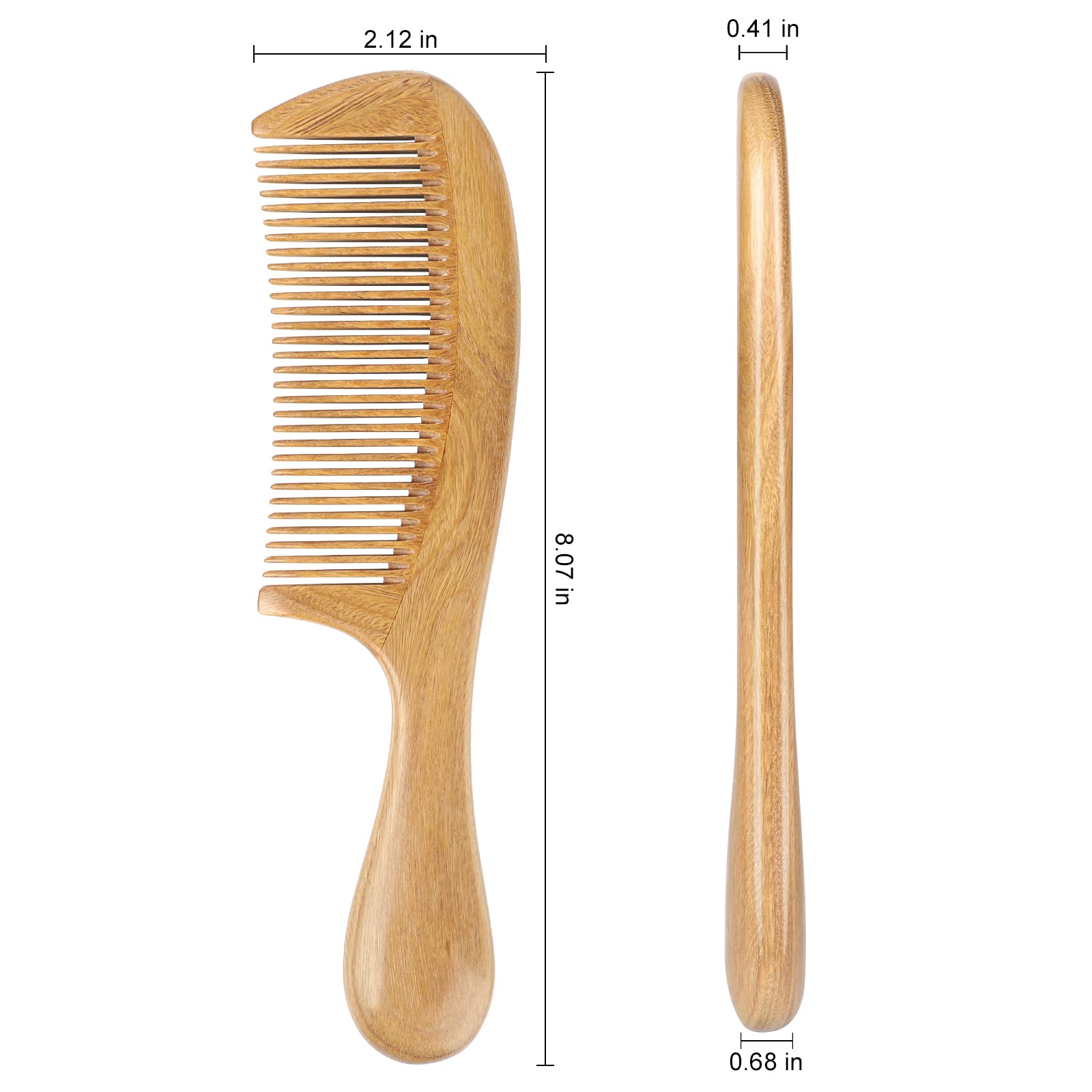 Dientes finos del peine Onedor para cabello fino sin enganchar.
