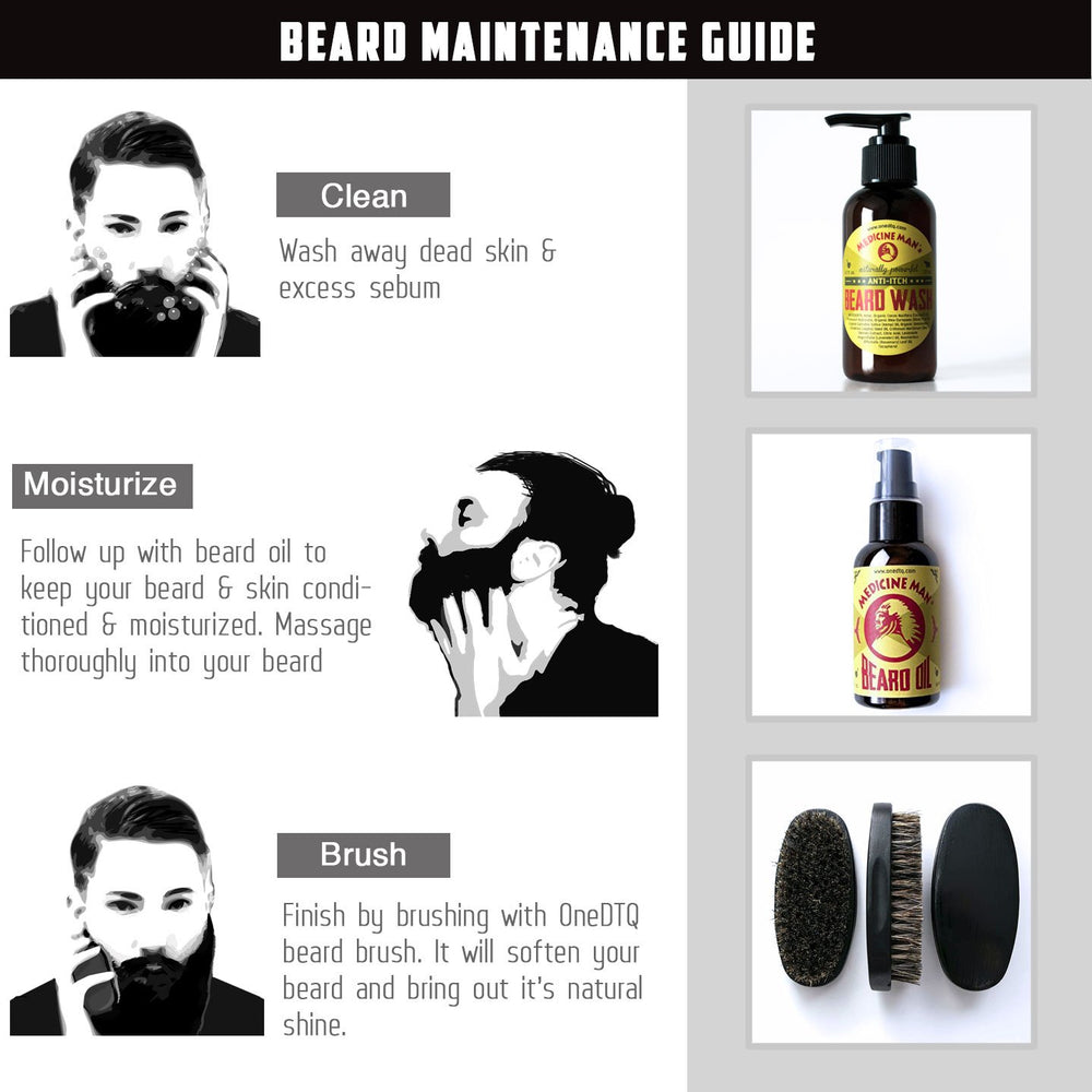 OneDTQ Medicine Man's Itchy Beard Wash softness for beard hair and easier styling