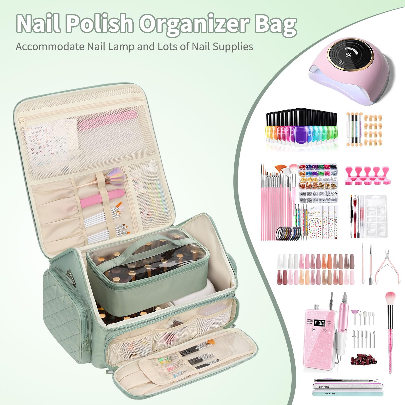 onemoky diseño multibolsillos para almacenar herramientas y botellas