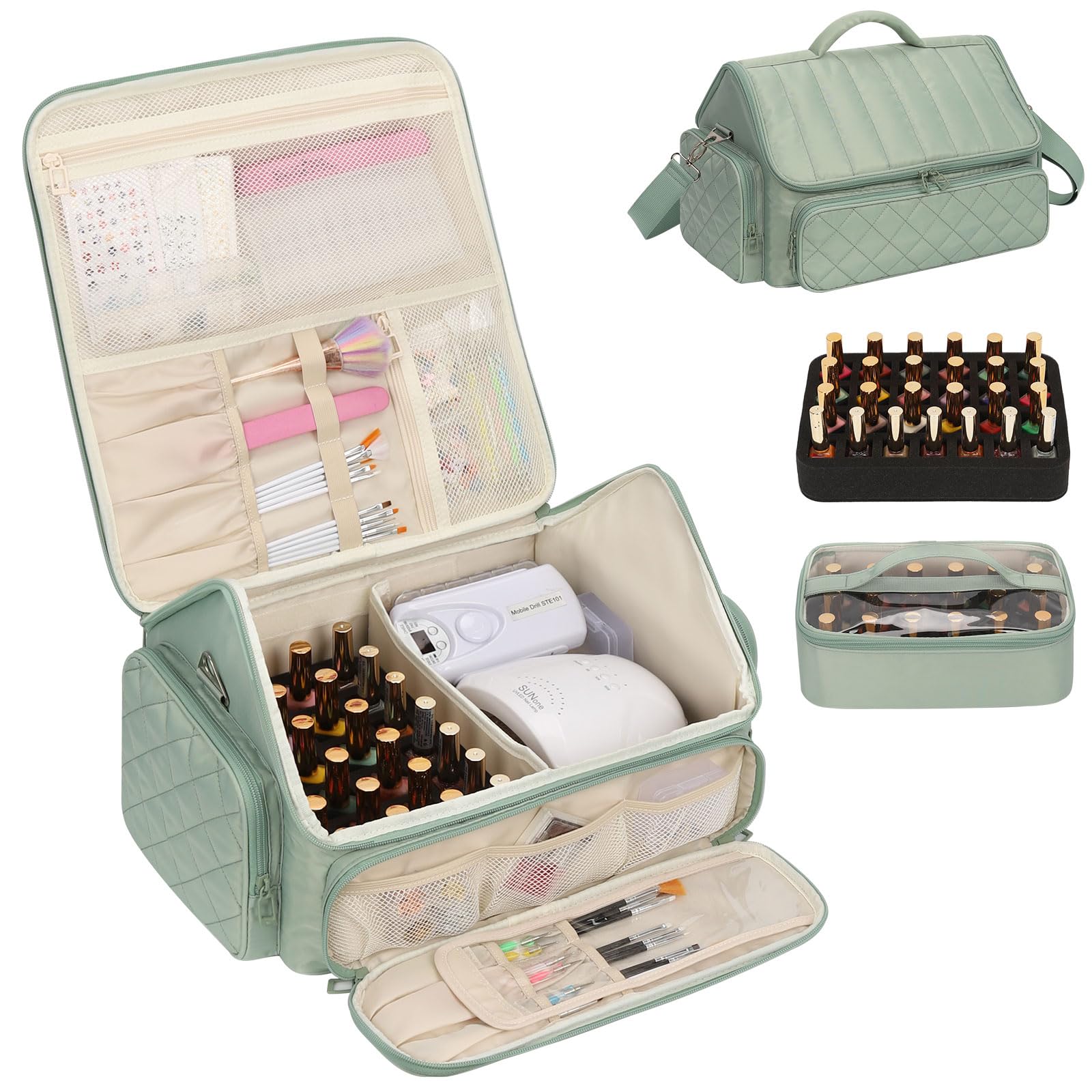 onemoky organizador esmaltes con capacidad de 43-65 botellas para manicura ordenada