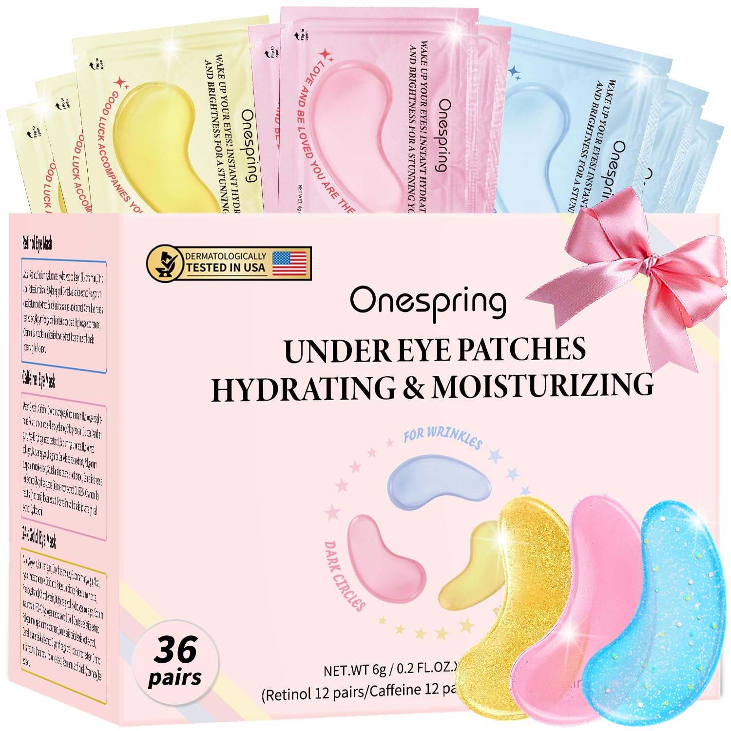 Onespring: parches oculares cafeína para vigilia y frescura de la mirada.