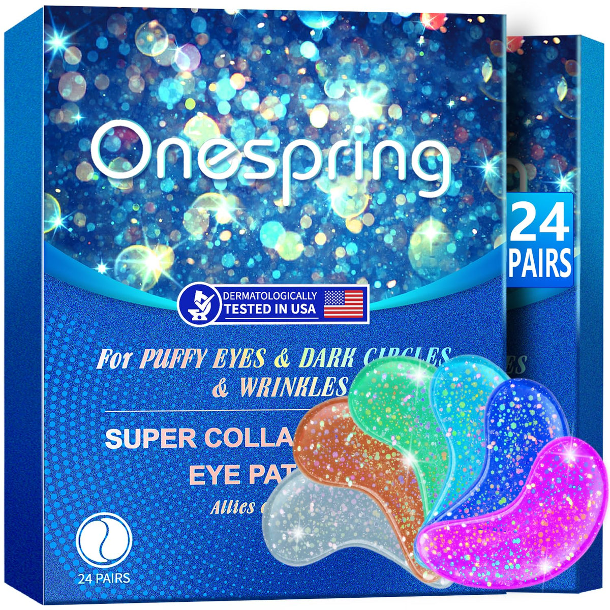 Onespring parches de gel para ojos, relajan la mirada cansada y reducen la hinchazón.