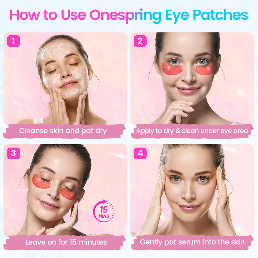 Aplicación rápida de parches Onespring para deshinchar la mirada.