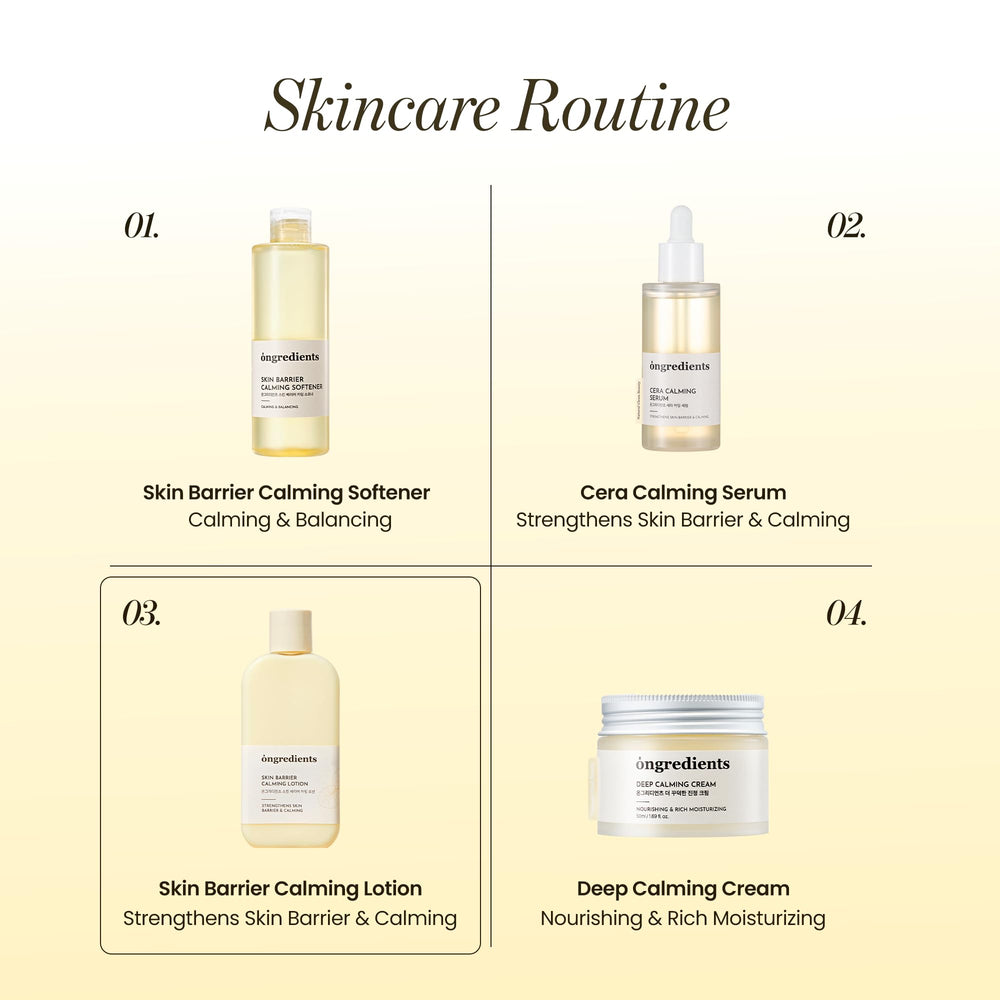 ONGREDIENTS Skin Barrier Calming Lotion vegana y libre de crueldad para piel