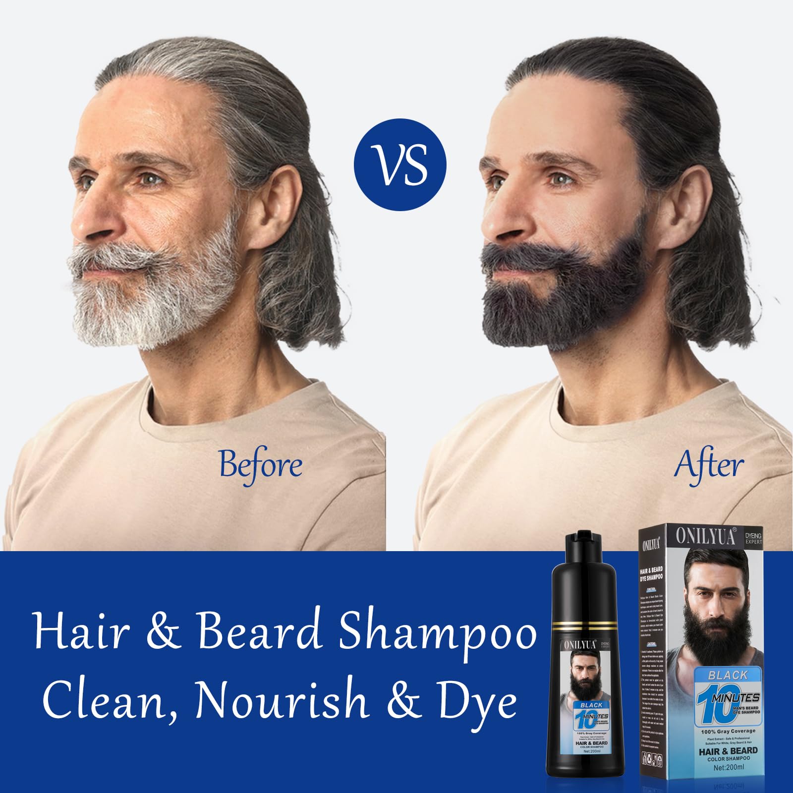 Onilyua aplicación suave en barba y bigote para color uniforme