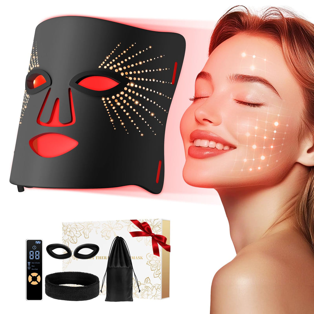 ONLUKY mascarilla LED silicona frente, uso cómodo en casa.