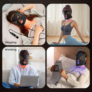 ONLUKY mascarilla LED silicona paquete completo, incluye todo lo necesario.