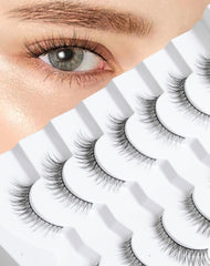 Onlyall pestañas naturales banda fina 10mm para mirada suave