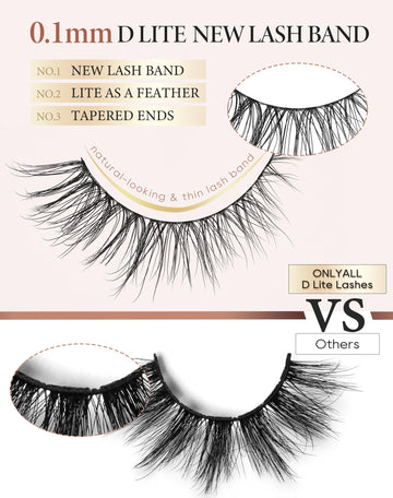 Onlyall Pestañas mink reutilizables 15-20 veces con cuidado.