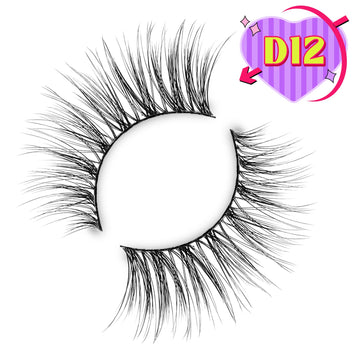 Onlyall Pestañas D12 estilo flirty 13mm para mirada seductora