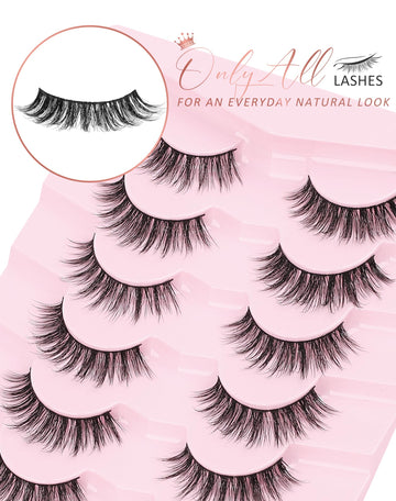 Onlyall Pestañas Naturales Wispy — perfectas para fotos y eventos especiales.