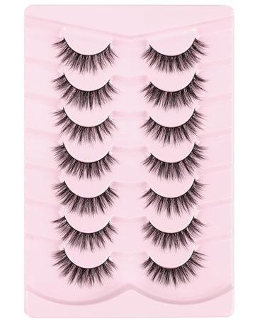 Onlyall Pestañas Naturales Wispy — reutilizables hasta 15-20 veces con cuidado.