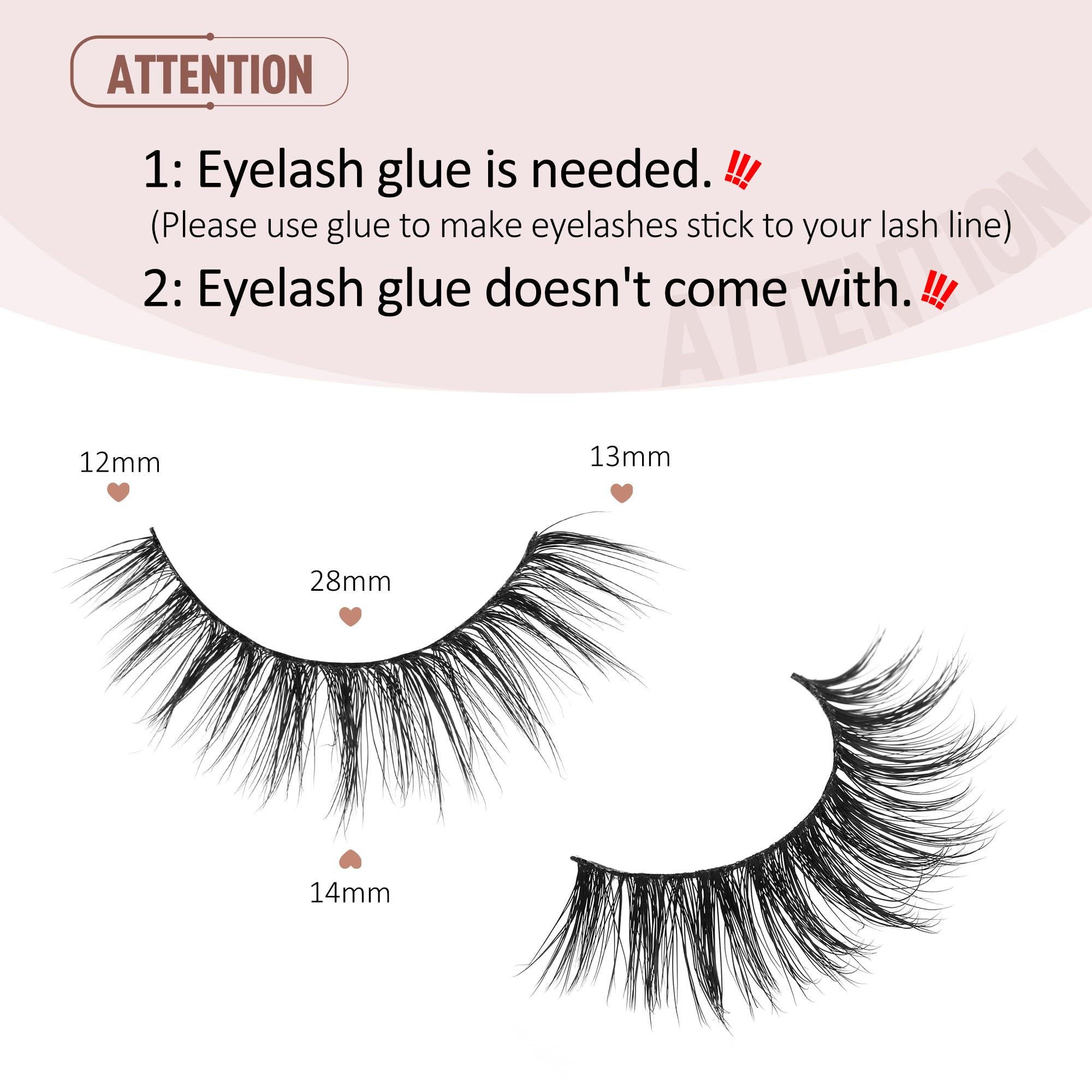 Onlyall Pestañas Naturales Wispy — sensación ligera para todo el día.