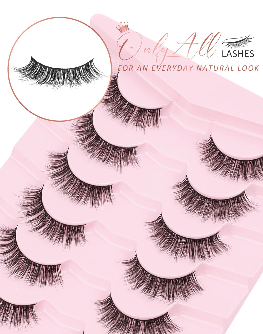 Pestañas Onlyall para ocasiones especiales con acabado natural.