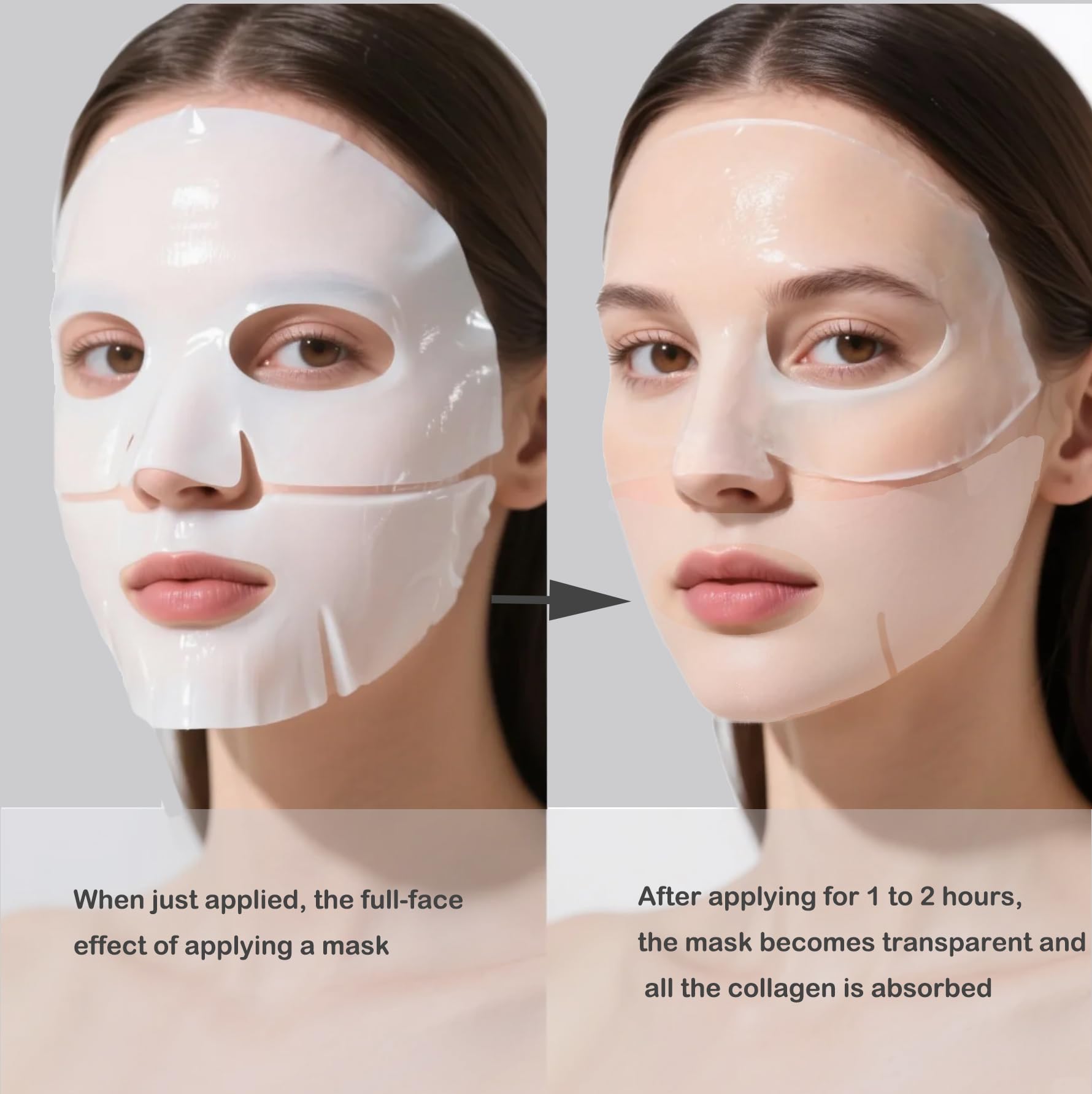 ONMYLOVIN mascarilla colágeno biohidratante de noche para piel suave.