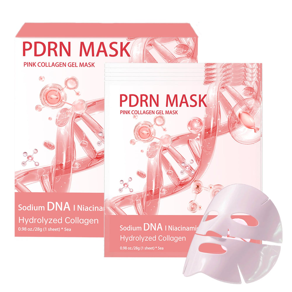 ONMYLOVIN mascarilla facial salmón DNA PDRN rosa para hidratación profunda.