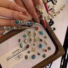 ONPRESS charms para uñas totémicas en turquesa, estilo bohemio