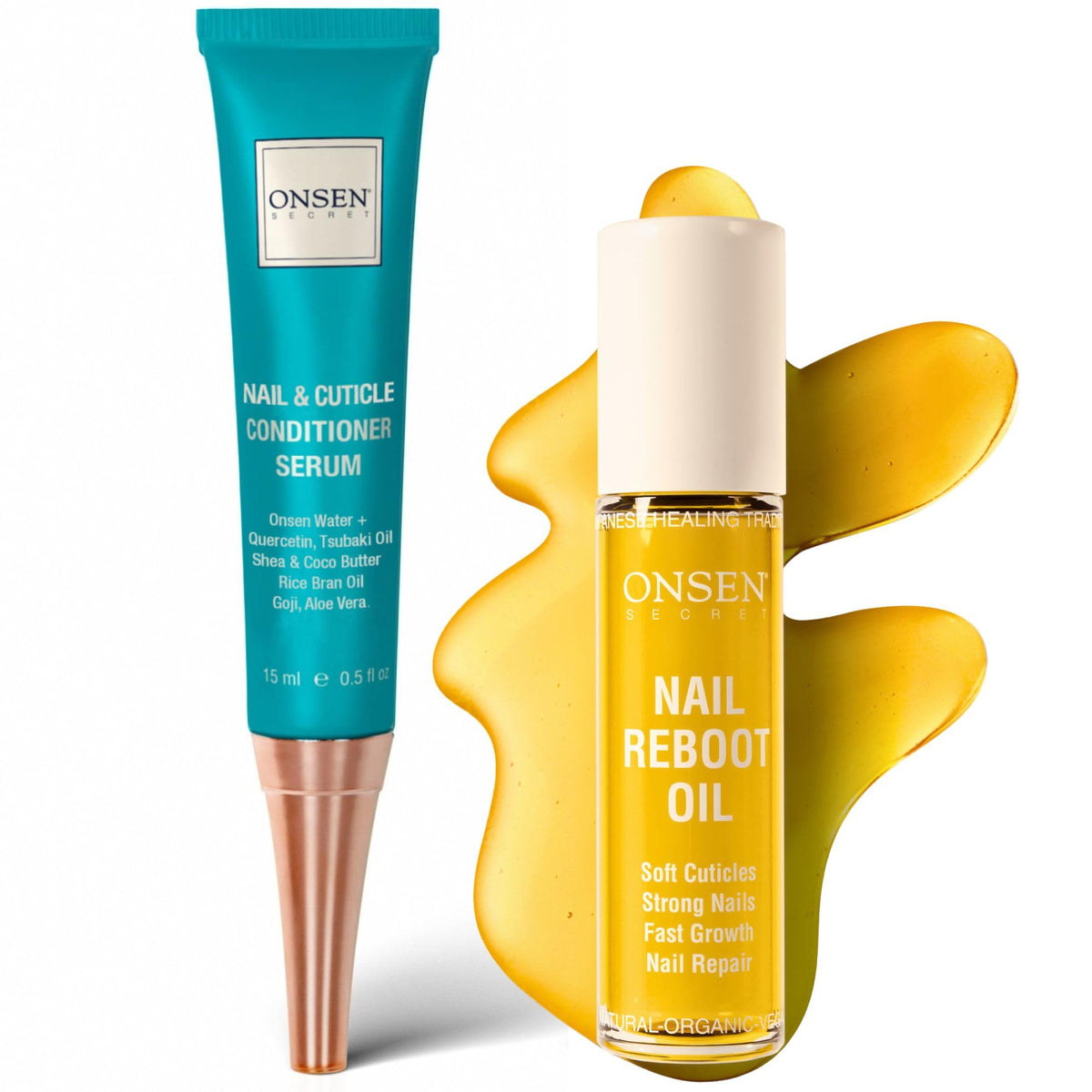 Onsen Secret crema cutícula 15ml, hidratación profunda para uñas saludables.