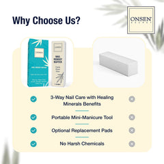Onsen Secret cuidado-semanal de uñas mejora apariencia natural y salud de las uñas.