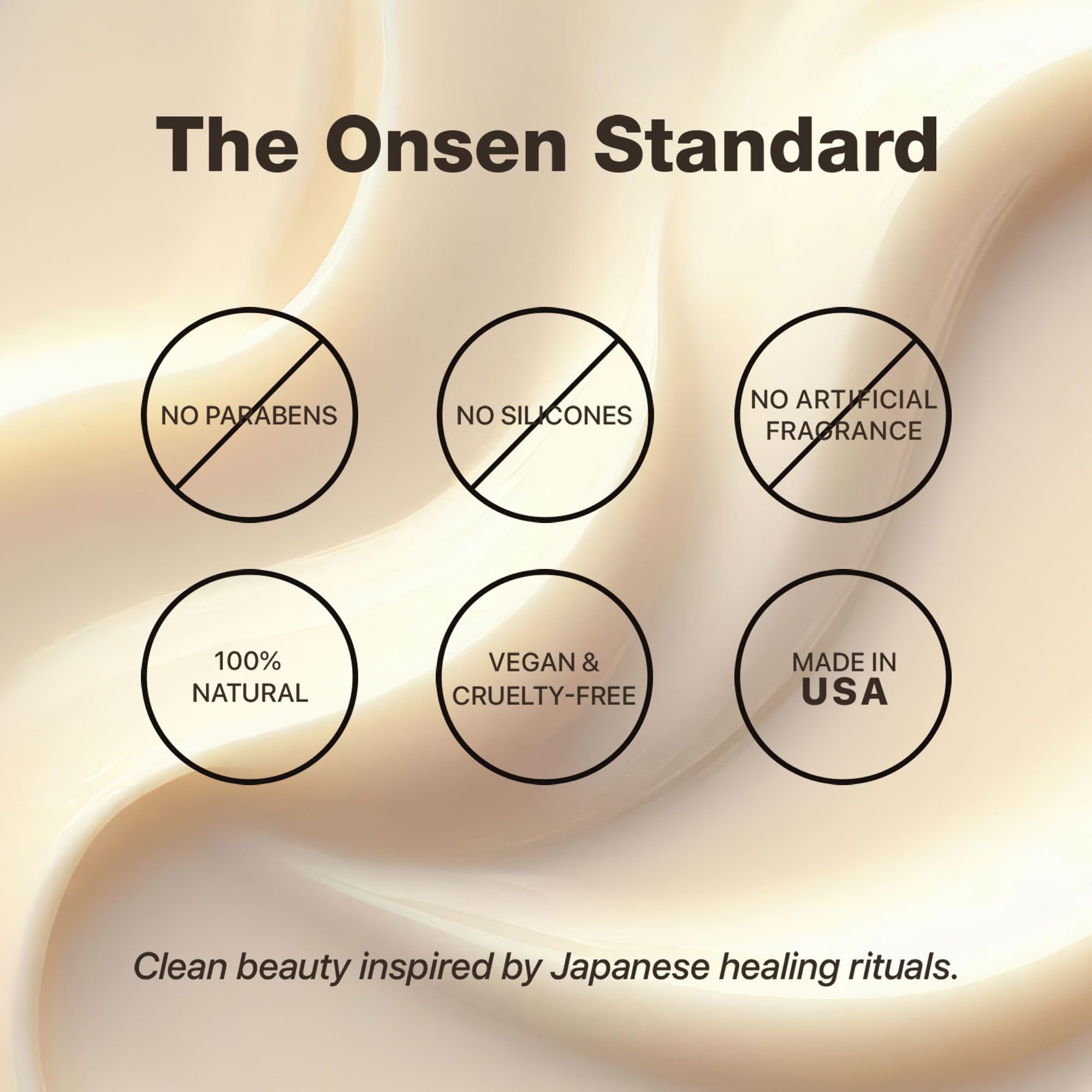 Onsen Secret textura ligera de absorción rápida, no deja grasa.