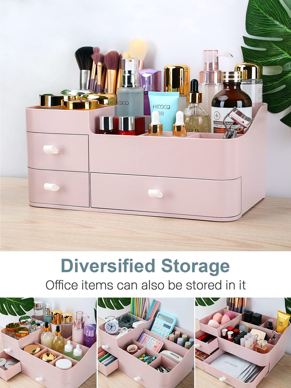 ONXE Organizador de maquillaje amplio para esmaltes y brochas