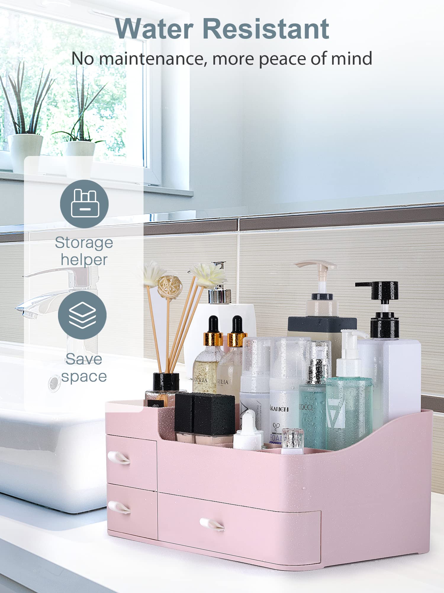 ONXE Organizador de maquillaje con cajones deslizantes para uso suave