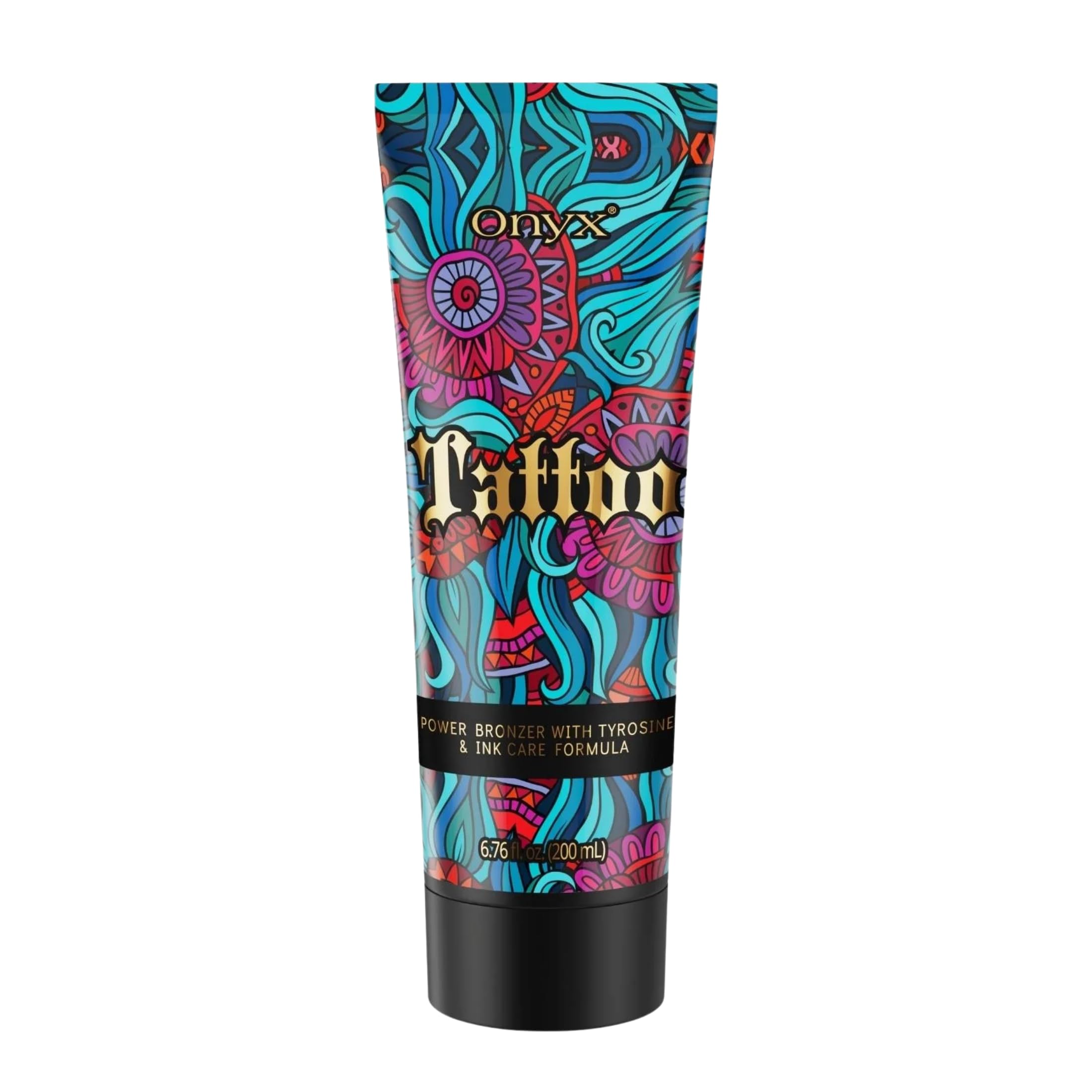 Onyx loción bronceado seguro para tatuajes, aplicación suave durante la sesión