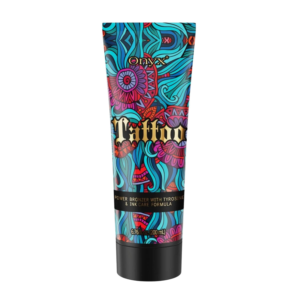 Onyx loción bronceado seguro para tatuajes, aplicación suave durante la sesión