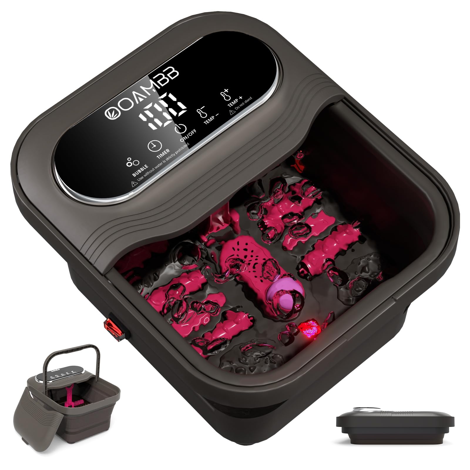 OOAMBB spa de pies con pantalla XL para control cómodo del masaje
