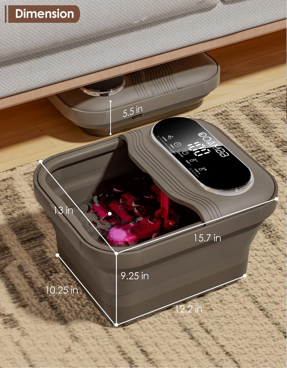 OOAMBB spa de pies removible para pedicure y cuidado en casa