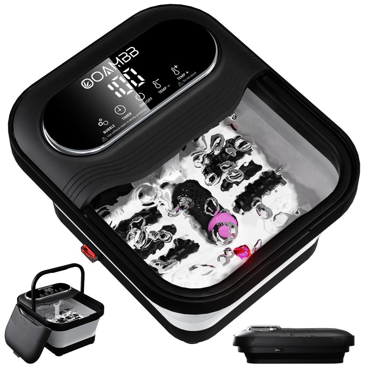 OOAMBB Spa pie con pantalla táctil XL para control fácil durante la sesión.