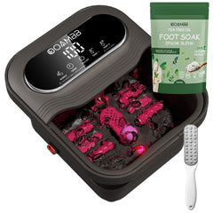 OOAMBB Spa para pies plegable con calor y burbujas, experiencia relajante en casa