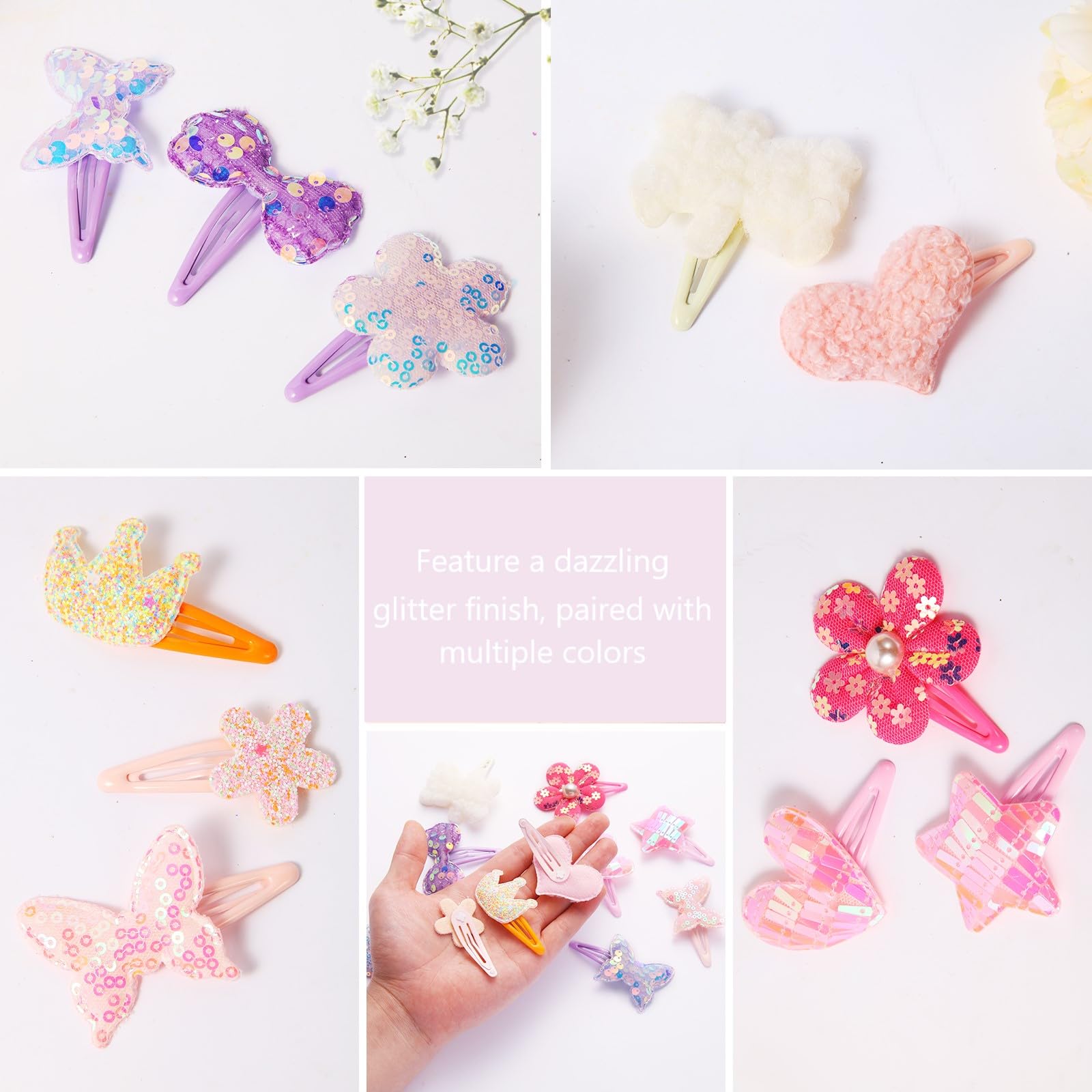 Pinzas Ooosonlu con diseños divertidos para looks variados.