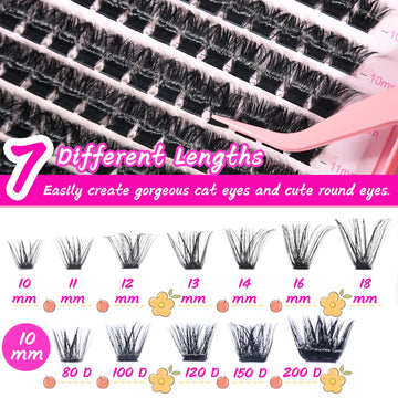 Retiro cuidadoso de Manga Lash Clusters de OOPPOO para conservar las pestañas