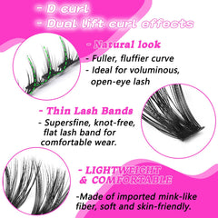 Aplicación fácil para principiantes con Manga Lash Clusters de OOPPOO