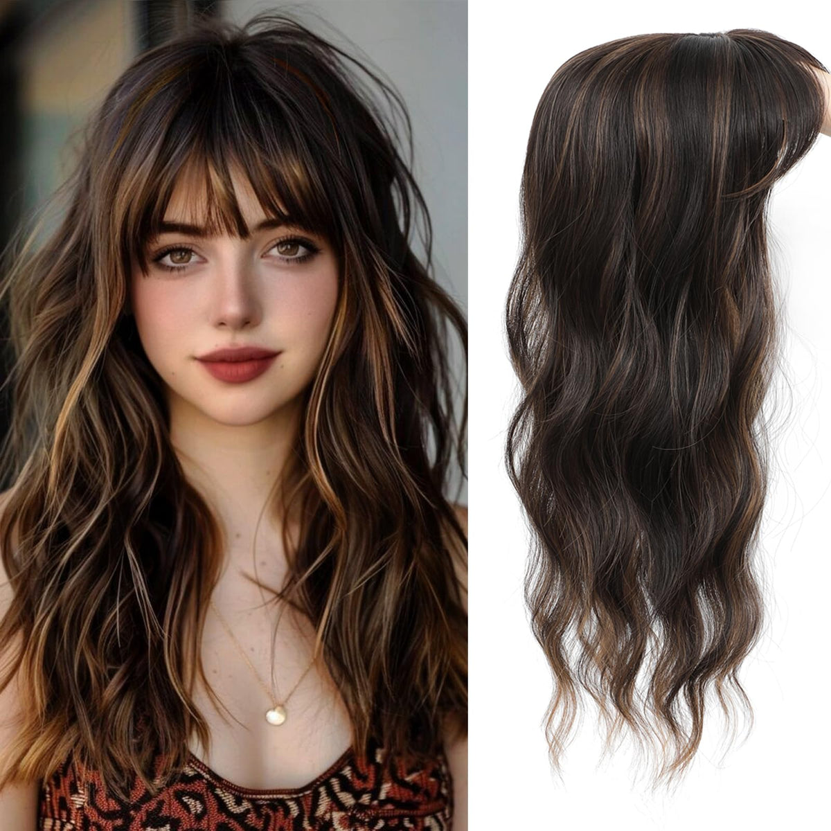OOPPOO hair topper delivers 360-degree coverage for instant volume.