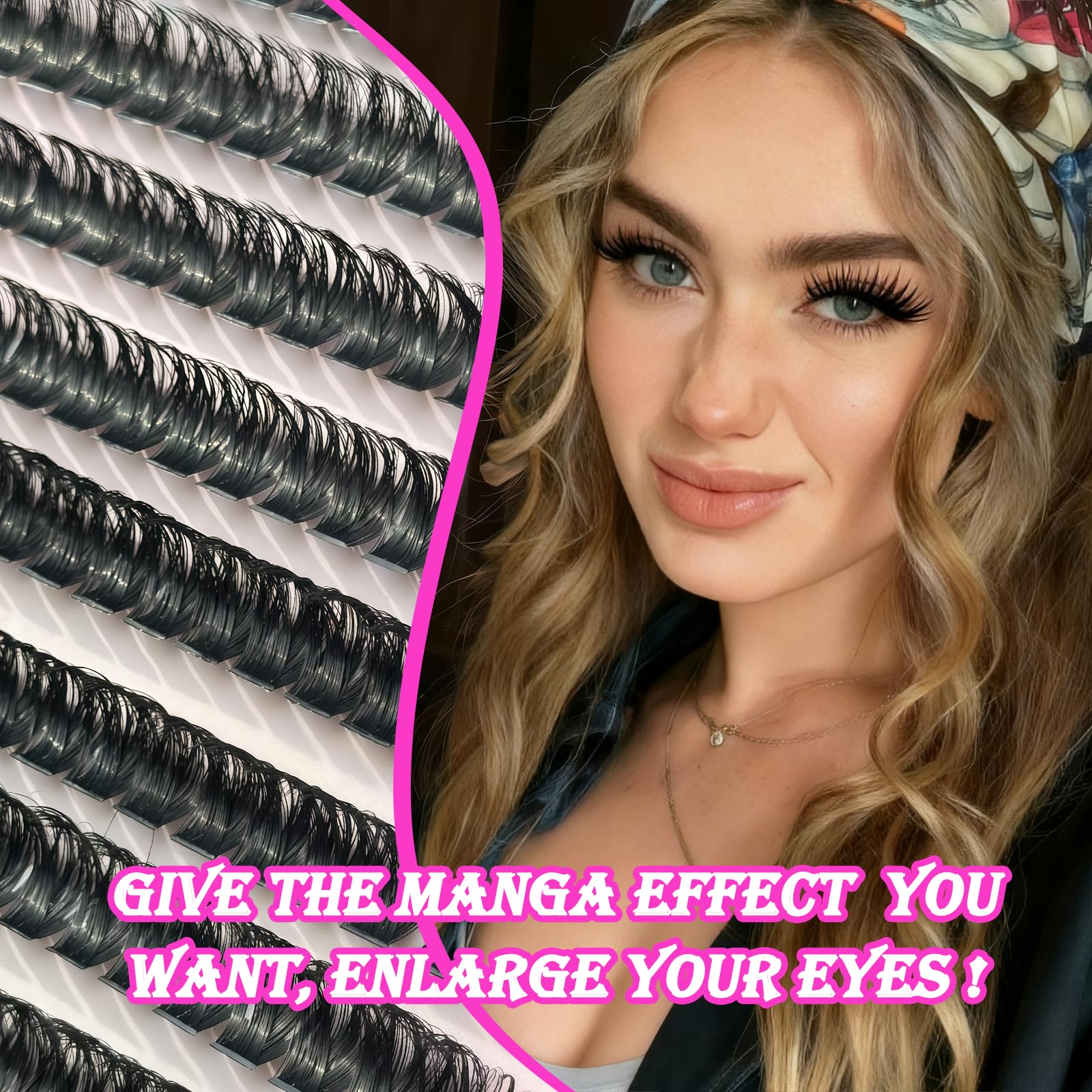 Ideales para uso diario, citas o fiestas con Manga Lash Clusters de OOPPOO