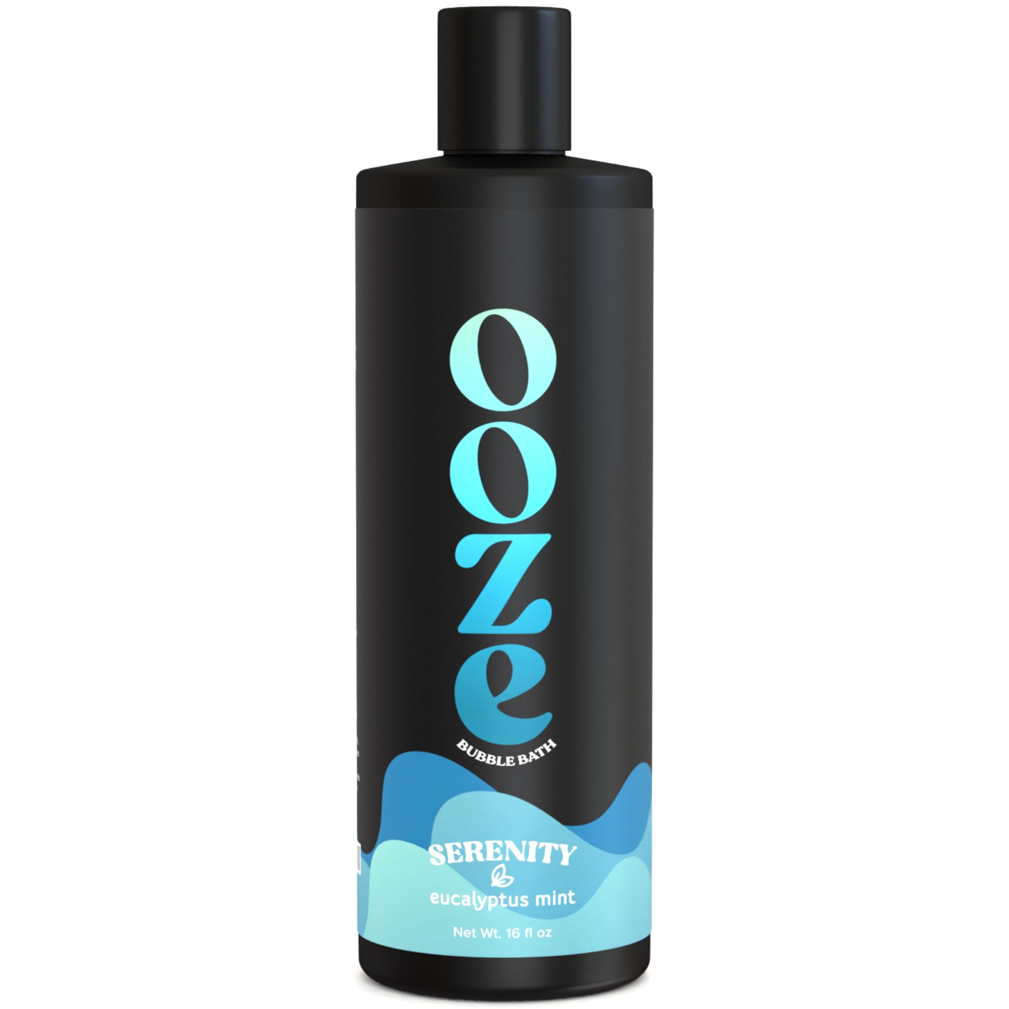 OOZE Baño de burbujas Eucalipto Menta: botella visible, aroma vigorizante