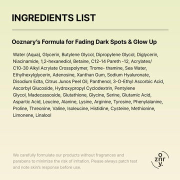 OOZNARY Vita 3 Serum, cuidado suave para piel sensible.
