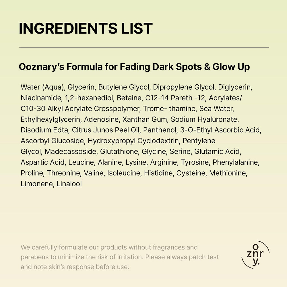 OOZNARY Vita 3 Serum, cuidado suave para piel sensible.