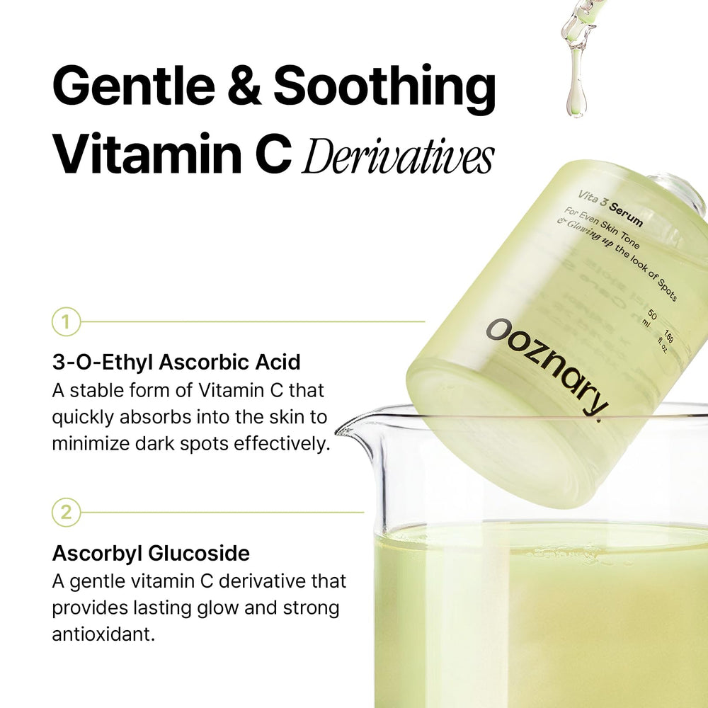 OOZNARY Vita 3 Serum, textura ligera que se absorbe al instante.