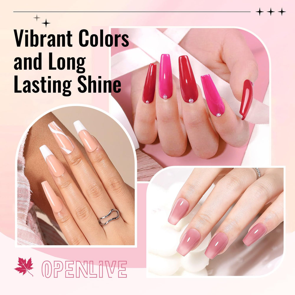 Acabado brillante OpenLive realza la manicura en segundos
