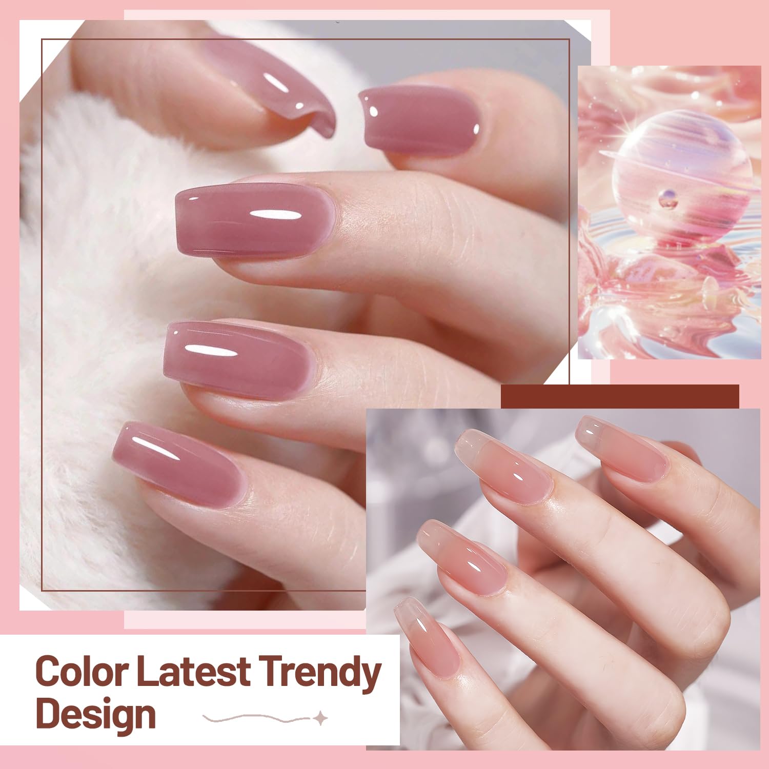 OpenLive Esmalte Jelly 6 colores, cobertura profesional en casa